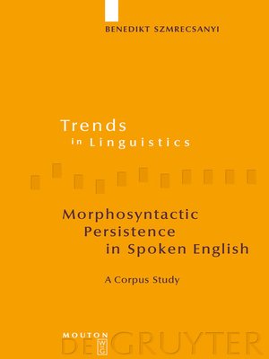 cover image of Morphosyntactic Persistence in Spoken English